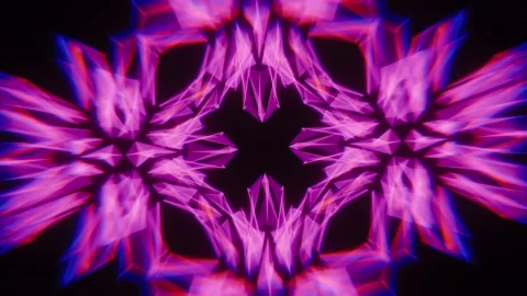 Vibrant kaleidoscopic patterns for immersive music experiences Vídeo Stock 293290251
