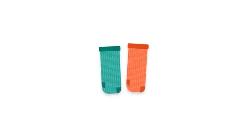 Vibrant Knitted Socks Flat Icon with Elastic Fabric Stretching Motion and S.. Stock Footage 346611496