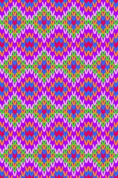 Vibrant Knitted Weave Pattern on Purple Background Stock Illustration
