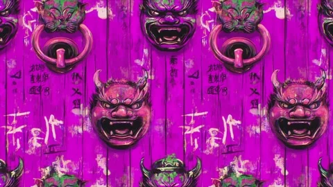 Vibrant Knocker Diagonal Motion Stock Footage 306462722