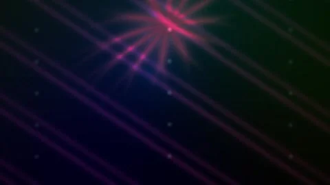 Vibrant laser light beams in space with starburst effect. Stock Footage 337495999