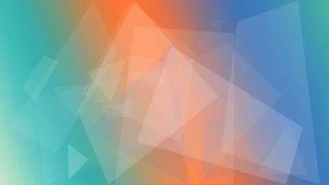 A vibrant layered composition of translucent polygonal forms blends teal, o.. Stock Illustration