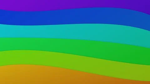 Vibrant Layered Curved Paper Waves with Smooth emerald Gradient Flow Backdrop. Ilustração Stock