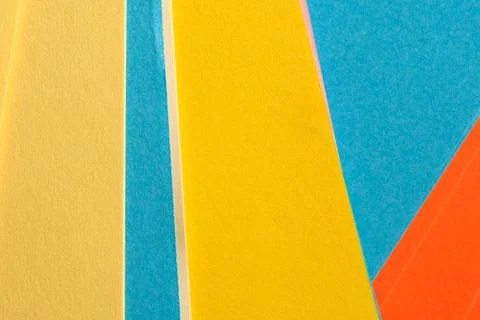 Vibrant layers of colored paper create a visual tapestry of textures Foto stock