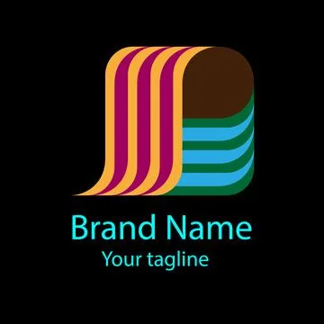 Vibrant Layers Logo design Illustrazione stock