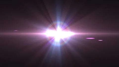 Vibrant lens flare dominates the dark screen Stock-Footage 340528387