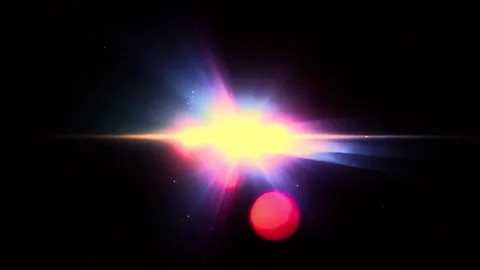 Vibrant light explosion. Colorful lens flare effect Stock Footage 334313768