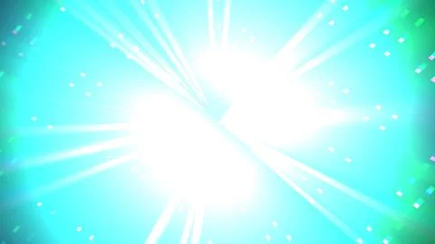 Vibrant light explosion with radiant beams on blue background Stock Illustration