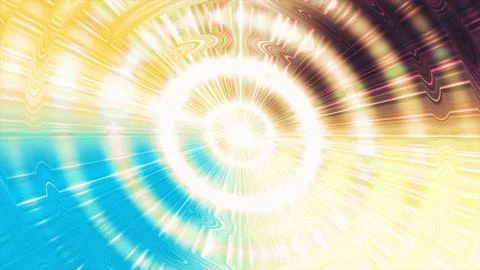 Vibrant light from luminous core explodes, rippling electric gold Illustrazione stock