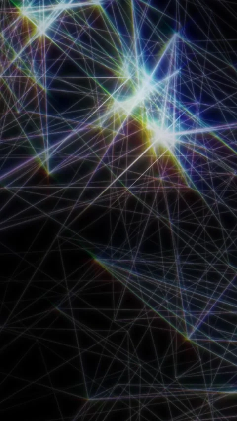 Vibrant light patterns create an immersive abstract display Stock Footage 312064039