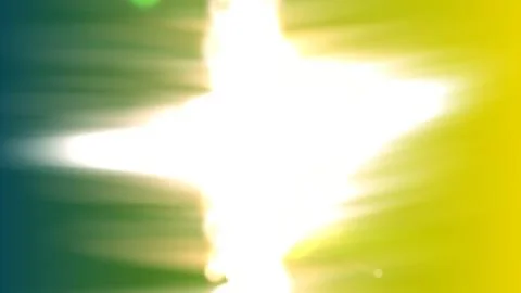 Vibrant light rays shining bright in yellow and green Stockillustratie
