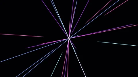 Vibrant light streaks exploding outward from a central point in a dark void.. 스톡 동영상 342508142