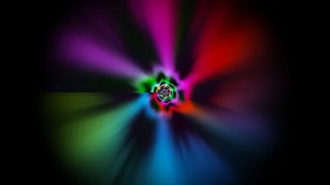 Vibrant light swirl in dark background showcasing color Stock Footage 339869331