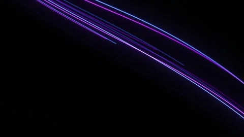 Vibrant Light Trails on a Black Background – Futuristic Energy Flow Concept Stock Footage 298034213