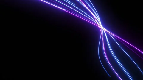 Vibrant Light Trails on a Black Background – Futuristic Energy Flow Concept Stock Footage 298034214