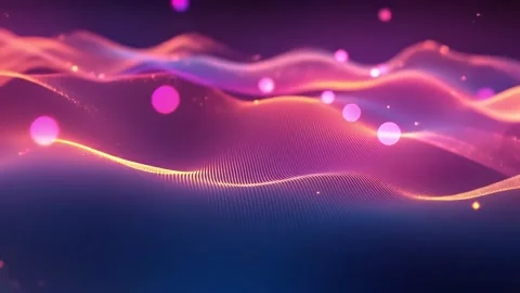 Vibrant Lighting Wave Abstract Animation Background Stock Footage 310732392