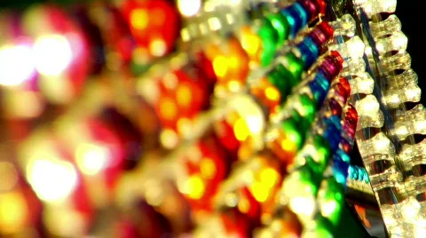 Vibrant Lights at a Carnival Stock Footage 371795
