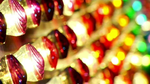 Vibrant Lights at a Carnival Stock Footage