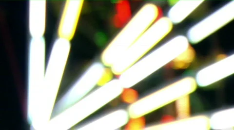 Vibrant Lights at a Carnival Stock Footage 371804