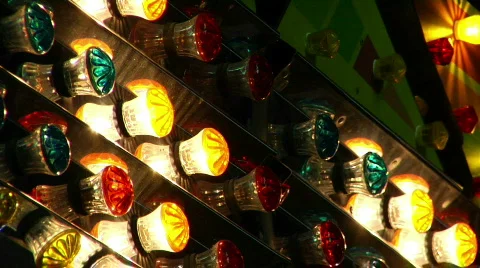 Vibrant Lights at a Carnival Stock Footage 371838