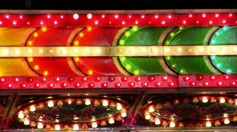 Vibrant Lights at a Carnival Stock Footage 371841