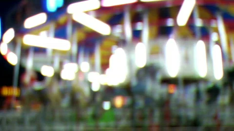Vibrant Lights at a Carnival Stock Footage 371867