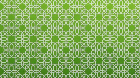 A vibrant lime green background featuring a seamless white geometric lattic.. Stock Illustration