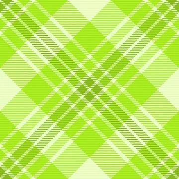 This vibrant lime green plaid pattern features a classic diagonal tartan desi Stock Illustration