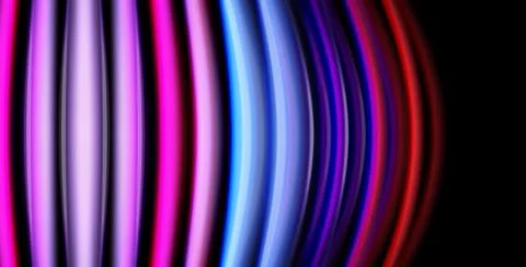 Vibrant lines form curved pattern. Colors shift from pink, blue, red against Stock Illustration