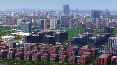 Vibrant Lingang Science and Technology Innovation City, Shanghai Stock Footage 331286587