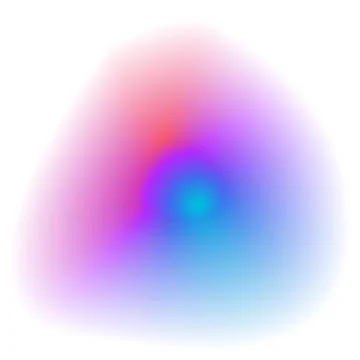 Vibrant liquid abstract shape on white background. Fluid banner. Stock Illustration