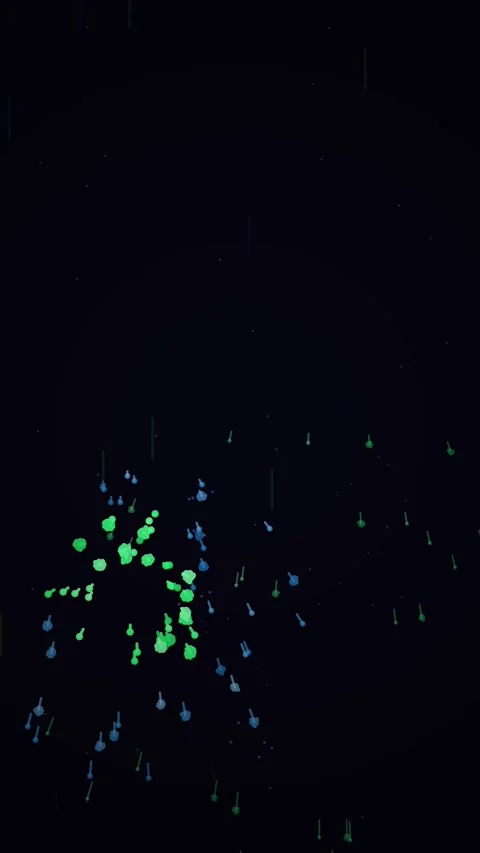Vibrant liquid ink splash effect, flowing neon paint art on dark background. Stock Footage 345494441