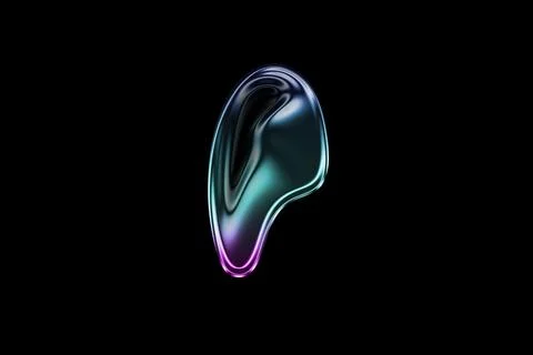 Vibrant liquid shape with colorful gradient effect Stockillustratie