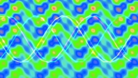 Vibrant liquid synthwave wave pattern spectrum background animation Stock Footage 335467059