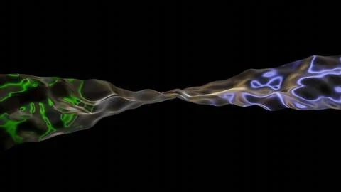 Vibrant liquid wavy background. 3d illustration abstract iridescent fluid r.. 库存插图