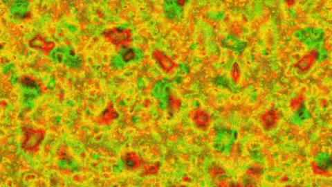 Vibrant loopable abstract background animation, glowing heat map pattern with Stock Footage 342320004