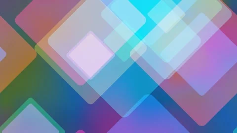 Vibrant loopable geometric composition features multiple layers of translucent Stock Footage 342844029