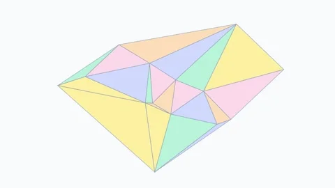 Vibrant low poly abstract polygon background connecting colorful geometric .. Stock Footage 343632779