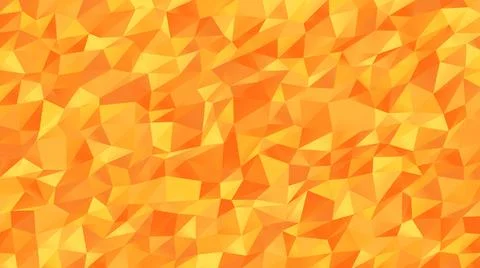 Vibrant low poly background orange and yellow geometric triangular gradient.. Stockillustratie