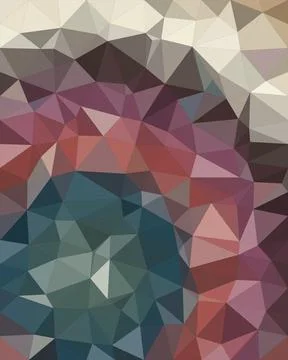 Vibrant low-poly geometric abstract pattern with purple, red, blue, and gra.. Stock Illustration