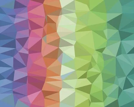 Vibrant low-poly geometric gradient background with multicolor polygon face.. Stock Illustration