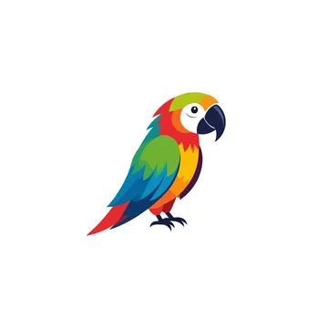 Vibrant macaw vector art displays the colorful beauty of avian species in d.. Stockillustratie