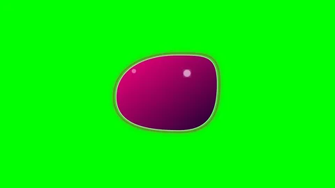 A vibrant magenta and purple gradient slime blob on a bright green background Stock Footage 340265038
