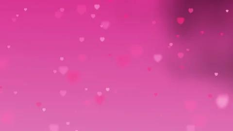 A vibrant magenta background featuring soft bokeh hearts floating gracefully Vidéo 349058075