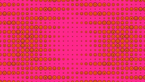 Vibrant Magenta Dot Matrix Halftone Wave Animation Loop Stock Footage 344773394