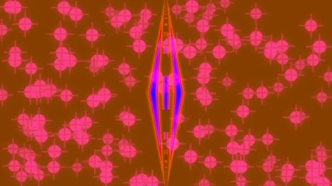Vibrant magenta particle glow pattern on deep red background | Festive Abst.. 動画素材 337658143