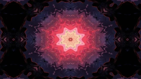 A vibrant mandala-like design with cosmic elements and a radial pattern. Stock Footage 292595594