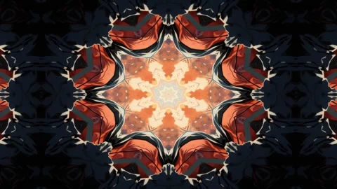 A vibrant mandala pattern featuring abstract shapes and colors, evoking a s.. 動画素材 292595155