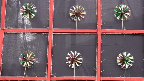 Vibrant Metallic Pinwheels Stock Footage 320017751