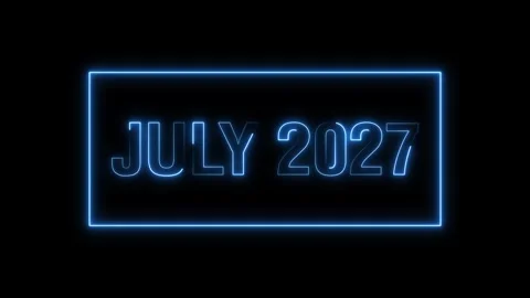 Vibrant milestone text displays render mid year schedule calendar words on .. Stock Footage 340998709